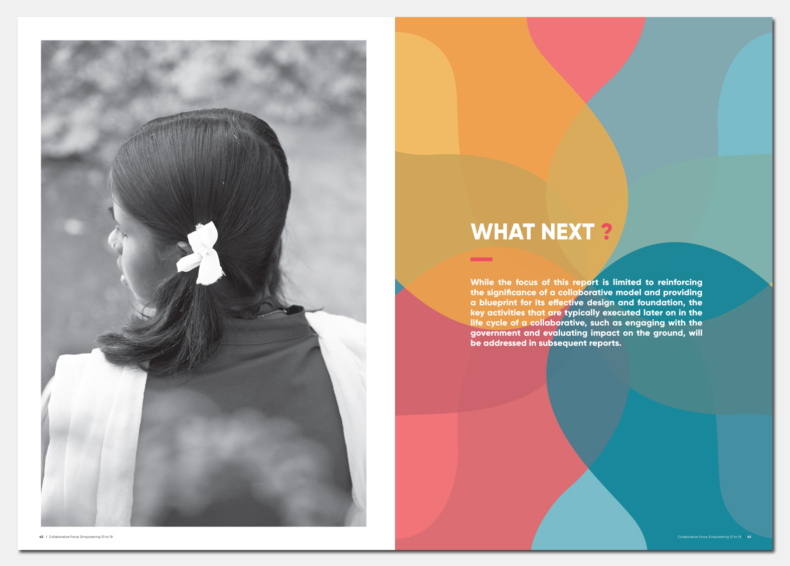 Collaborative Force Report Design, Dasra India. Adolescents Girls India