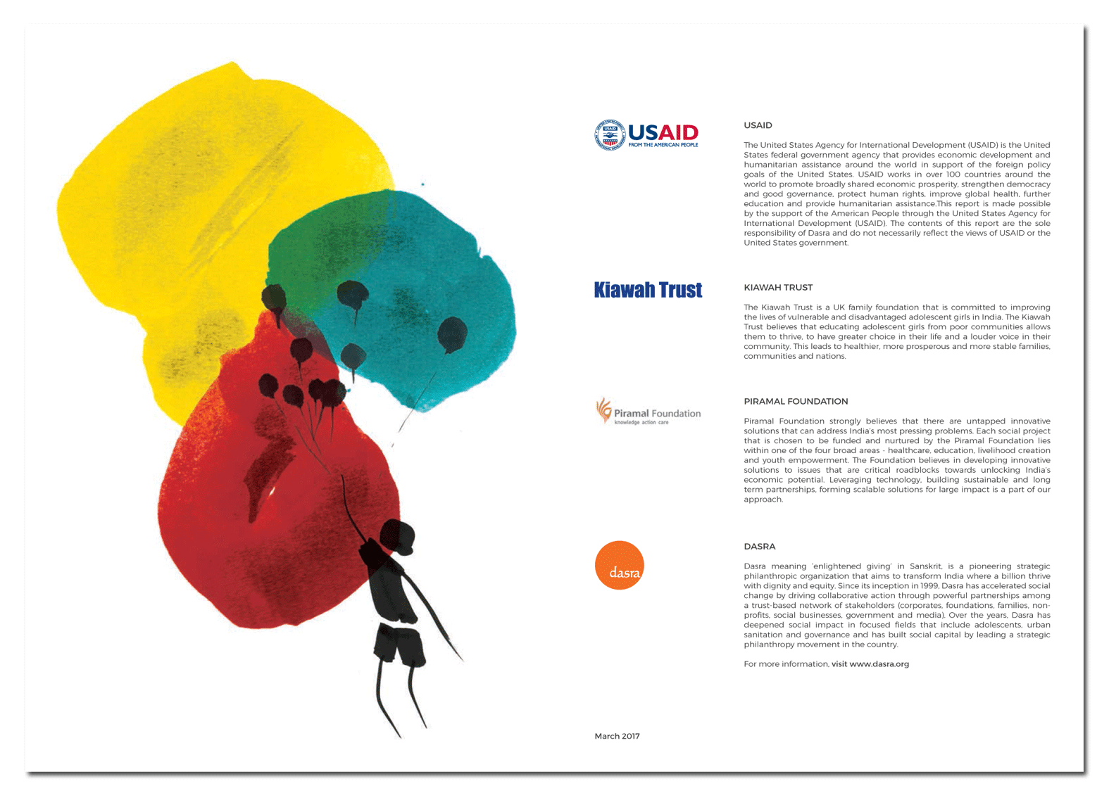 Report Design, Dasra India. Adolescents Girls India