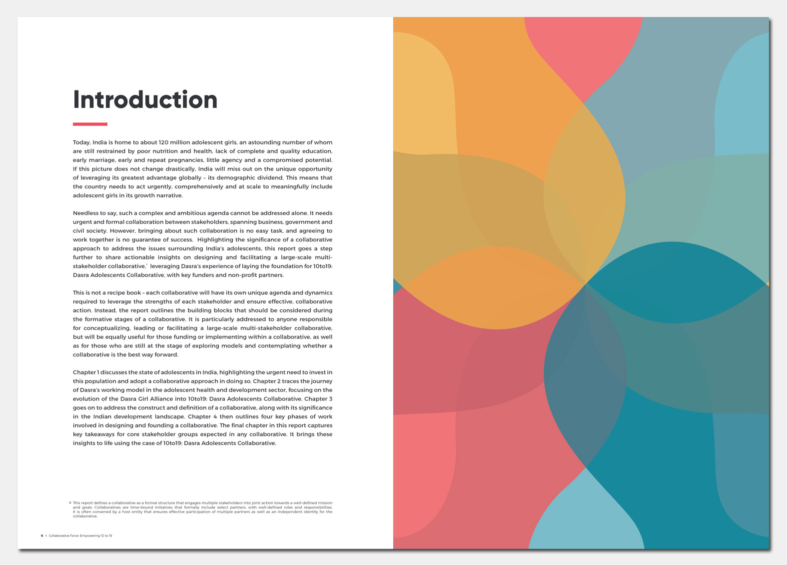 Collaborative Force Report Design, Dasra India. Adolescents Girls India